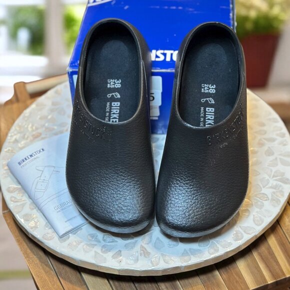Birkenstock Profi-Birki Black Clogs Size 38 EU 7-7.5 US Slip Resistant Work Shoe - Picture 1 of 10